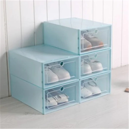 Transparent Shoe Box Organizer with Dustproof Lid