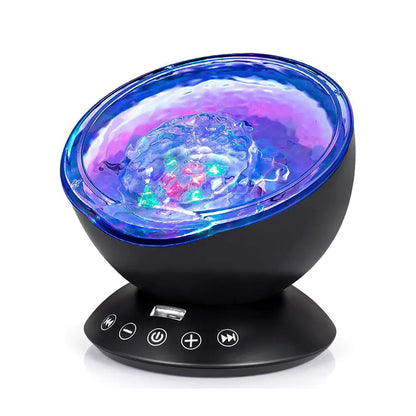 LED Ocean Projection Night Light with USB Remote