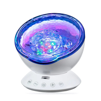 LED Ocean Projection Night Light with USB Remote