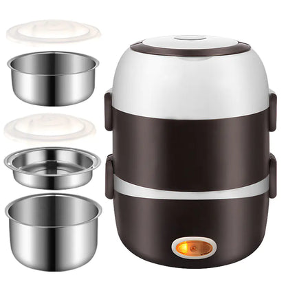 Multi-Function Electric Lunch Box and Mini Food Cooker